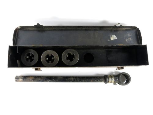 Vintage MONTGOMERY WARD Pipe Threader WITH 3/8,1/2 &amp; 3/4&#034; Dies Plumbing Tool