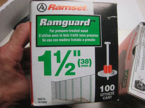 200 Red Head Ramset 1-1/2&#034;  Powder Fastener Drive Pins 1512SD  2 box Made USA :)
