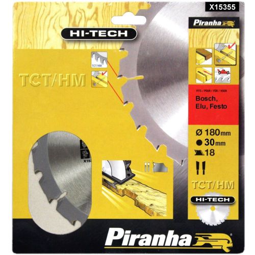 Piranha 180mm hi-tech nail cut tct circular saw blade 180 x 30 18t bosch elu for sale