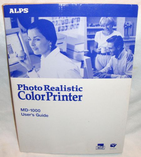 Alps Printer Manual for Model MD-1000 User&#039;s Guide With Color Guide Computer