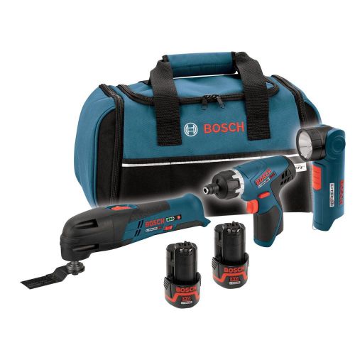 Bosch clpk31-120 12-volt max litheon cordless 3-tool combo kit for sale