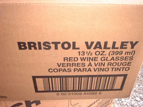 Bristol Valley Libby Wine Glasses 13 1/2 size case of 24 (new) 8515SR