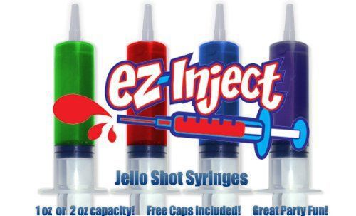 NEW 25 Pack EZ-InjectTM Jello Shot Syringes (Large 2.5oz)