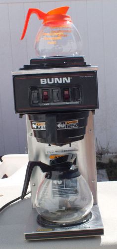 BUNN Pourover Coffee Brewer with 2 Warmers VP17-2 Black &amp; Stainless Steel Finish