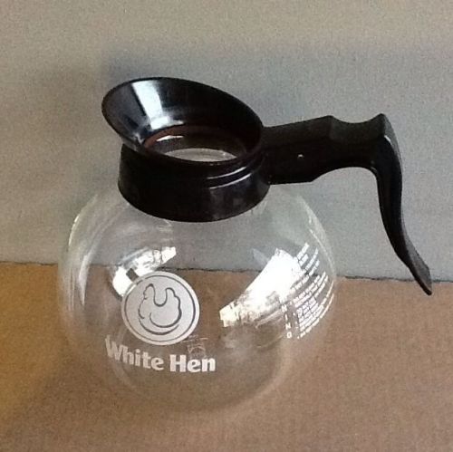 One (1) White Hen Logo Coffee Decanter Office Home Diner Coffee Shop Cafe