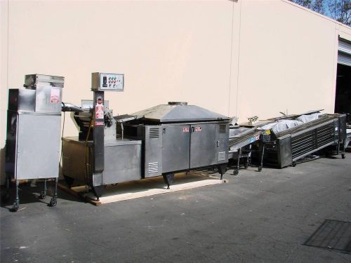 Superior food machinery corn tortilla making line oven, masa feeder, conveyor for sale