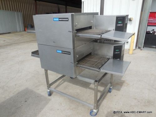 Lincoln impinger gas double stack conveyor pizza oven model 1116 pizzeria pie for sale