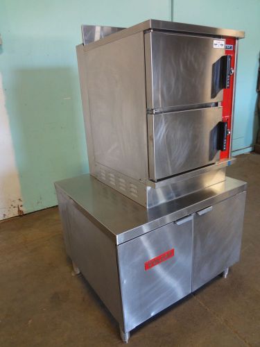 HEAVY DUTY COMMERCIAL &#034;VULCAN&#034; DOUBLE STACKED NATURAL GAS STEAMER OVEN/COOKER