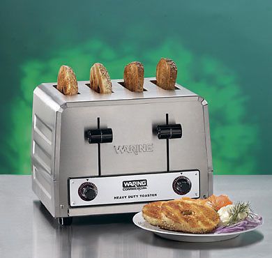 Waring Commercial WCT815 Heavy Duty Bread/Bagel Combination 240v 4 Slot Toaster