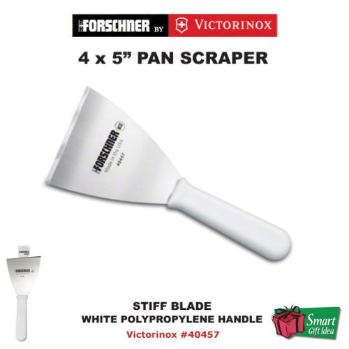 4x5&#034; pan scraper_white_stiff blade_forschner by victorinox swiss army #40457 for sale