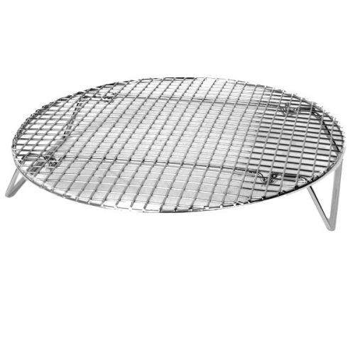 1pc chrome coated wire steamer rack round with two legs 14.75&#034; new for sale