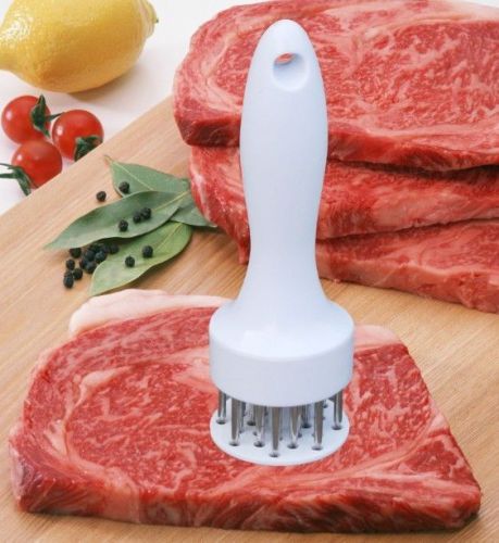 Meat Tenderizer with Stainless Steel Knives Kitchen Tools Cooking white 24 pins