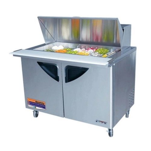 New turbo air 48&#034; super deluxe mega top ss sandwich &amp; salad prep! 2 doors! for sale