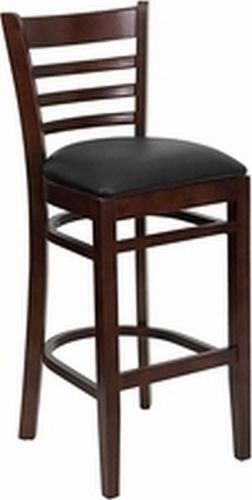 New heavy duty mahogany  wood restaurant barstools black  *lot of 10 bar stools* for sale