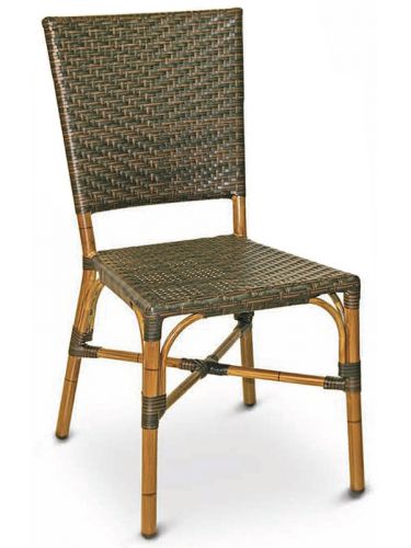 New Florida Seating Commercial Outdoor Aluminum Safari Weave Side Chair