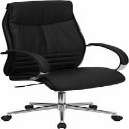 Flash Furniture BT-9996-BK-GG High Back Black Leather Executive Office Chair