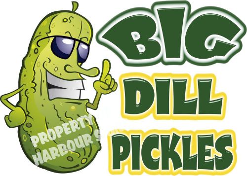 Big Dill Pickles Concession Decal 14&#034; Food Truck Restaurant Vinyl Menu Sticker