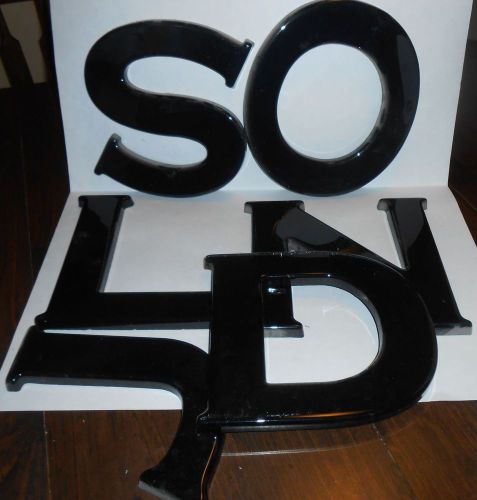 Formed Plastic Sign Letters Black Copperplate Font 9&#039;&#039; - spells DANSKJOLD
