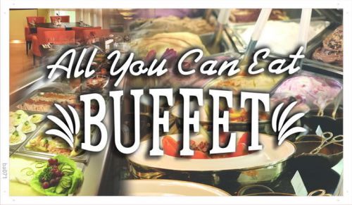 Ba071 buffet all you can eat banner shop sign for sale