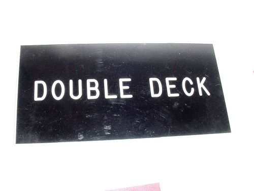 DOUBLE DECK CASINO GAMING TABLE SIGN BUSINESS INDUSTRY BLACK PLAQUE VINTAGE