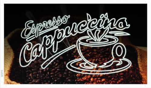 ba220 Espresso Cappuccino Coffee Cup Banner Shop Sign