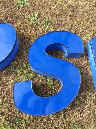 Channel letter blue &#034;s&#034; with blue trim, blue channel for sale