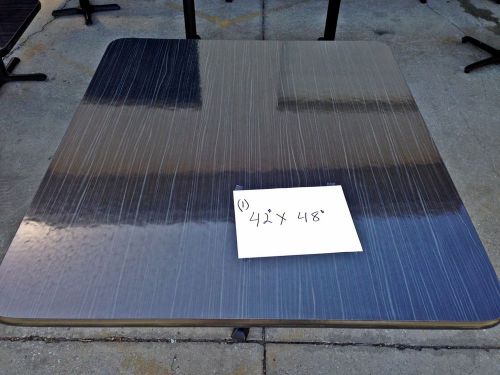 Polymold commercial grade 42 x 48 tables– faux black/gray marble, USED