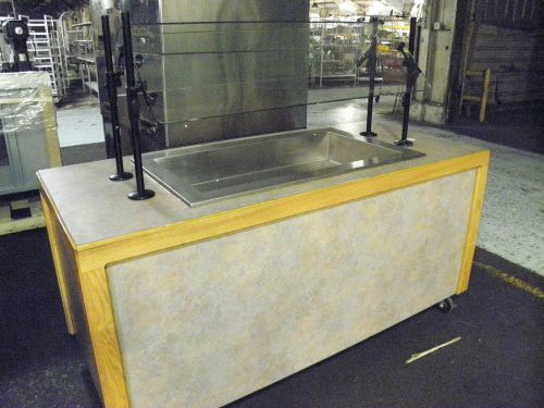 Custom made four well salad olive bar iced down buffet table non refrigerated for sale