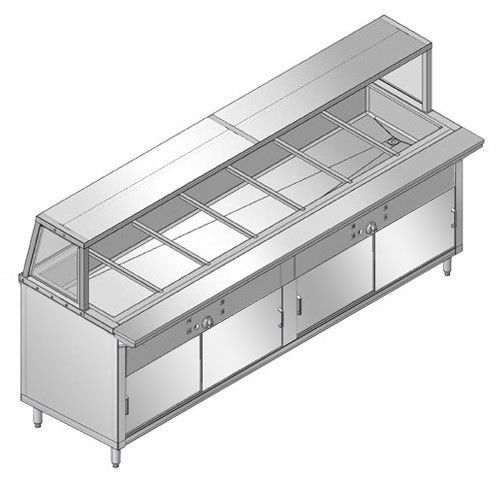 New restaurant stainless steel 8&#039; steam table nat gas modle pbts-8g for sale