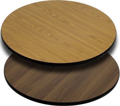 42&#039;&#039; Round Table Top with Natural or Walnut Reversible Laminate Top