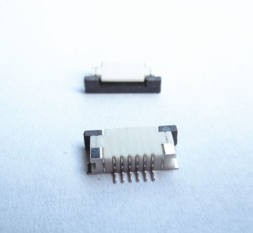 10 pcs FFC FPC  6-pin 1.0mm Pitch Ribbon Flat Connector Socket Top contact