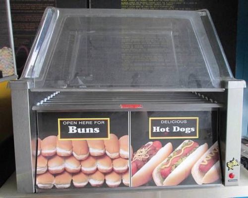 Star Max 30 Dog Roller Grill w/Chrome Plated Rollers &amp; Bun Warmer.Free Shipping!