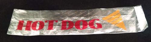 25 Count Foot Long Foil Hot Dog Wrappers -- New -- Free Shipping