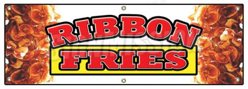 72&#034; RIBBON FRIES BANNER SIGN hot chips french signs fresh frys fried