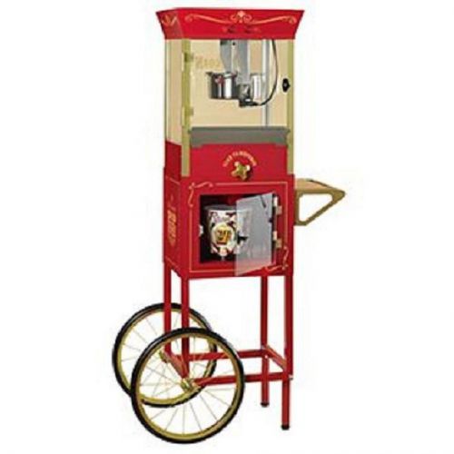 Nostalgia Electrics Vintage Popcorn Maker, CCP810 59&#034; antique style popcorn cart