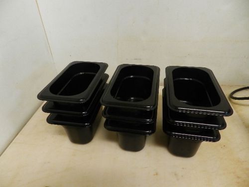 4-inch deep black ninth-size pan - 1/9 size 4&#034; deep (total=50) for sale