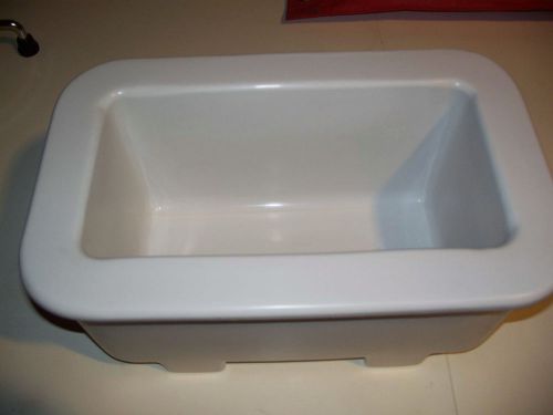 Carlisle Food Cooling Pan Tray White Cooking Prep Container 15.5&#034;x9.5&#034;x7&#034;