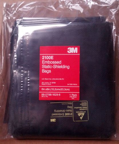 3M 2100E - 6&#034;x8&#034; Embossed Metal-Out Static Shielding Bag - 100 BAGS