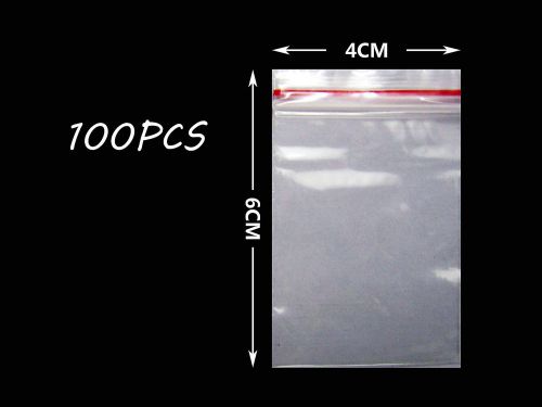 100pcs 1.6&#034;x2.4&#034; clear grip self press&amp;seal resealable ziplock plastic  poly bag for sale