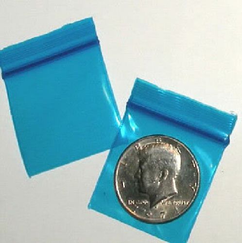 300 Blue 1.5 x 1.5 inch Mini Ziplock Bags Apple reclosable baggies 1515