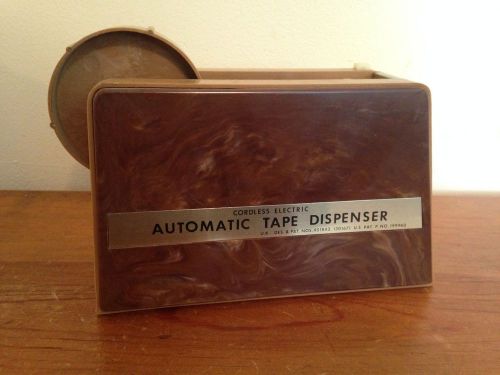 VINTAGE Cordless Electric Automatic Tape Dispenser Battery Operated UNIQUE RARE