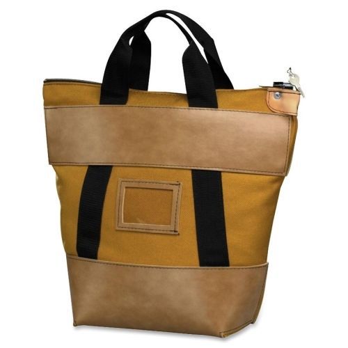 Pmc04605 heavy-duty courier bag, lock w/ 2 keys,18&#034;x18&#034;,gold for sale