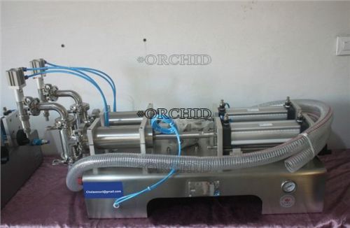 Two nozzles pneumatic liquid filling machine 3-300ml for liquid\ juice\filler for sale