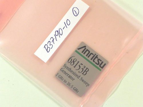 Anritsu B37190-10 68153B Model Label