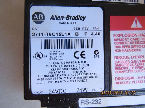 Allen Bradley 2711-T6C15L1X  FRN 4.46