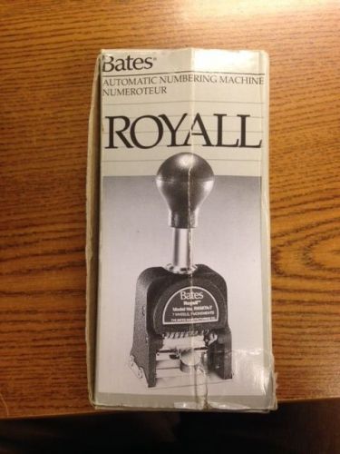 Royall Automatic Bates Numbering Machine Numeroteur RNM7A-7
