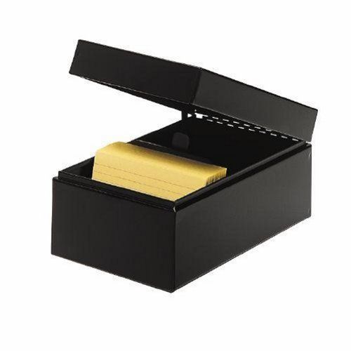 STEELMASTER Steel Card File Box, Fits 4 x 6 Index Cards, 900 Card Capacity