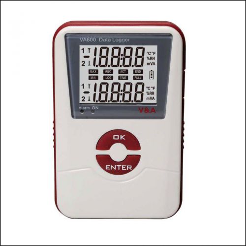 Temp &amp; Humidity Data Logger With Free Software, Rechargeable Battery
