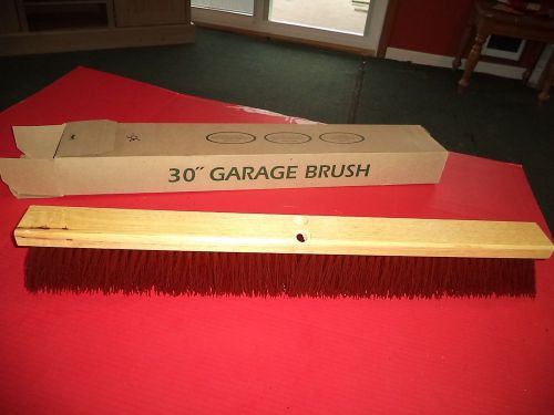 Push broom maroon synthetic garage 30&#034; red heavy brush wood carpentry clean up for sale