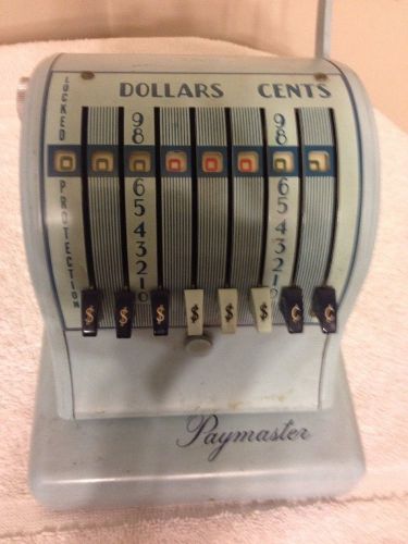 VINTAGE PAYMASTER DOLLAR &amp; CENTS MACHINE No/KEY